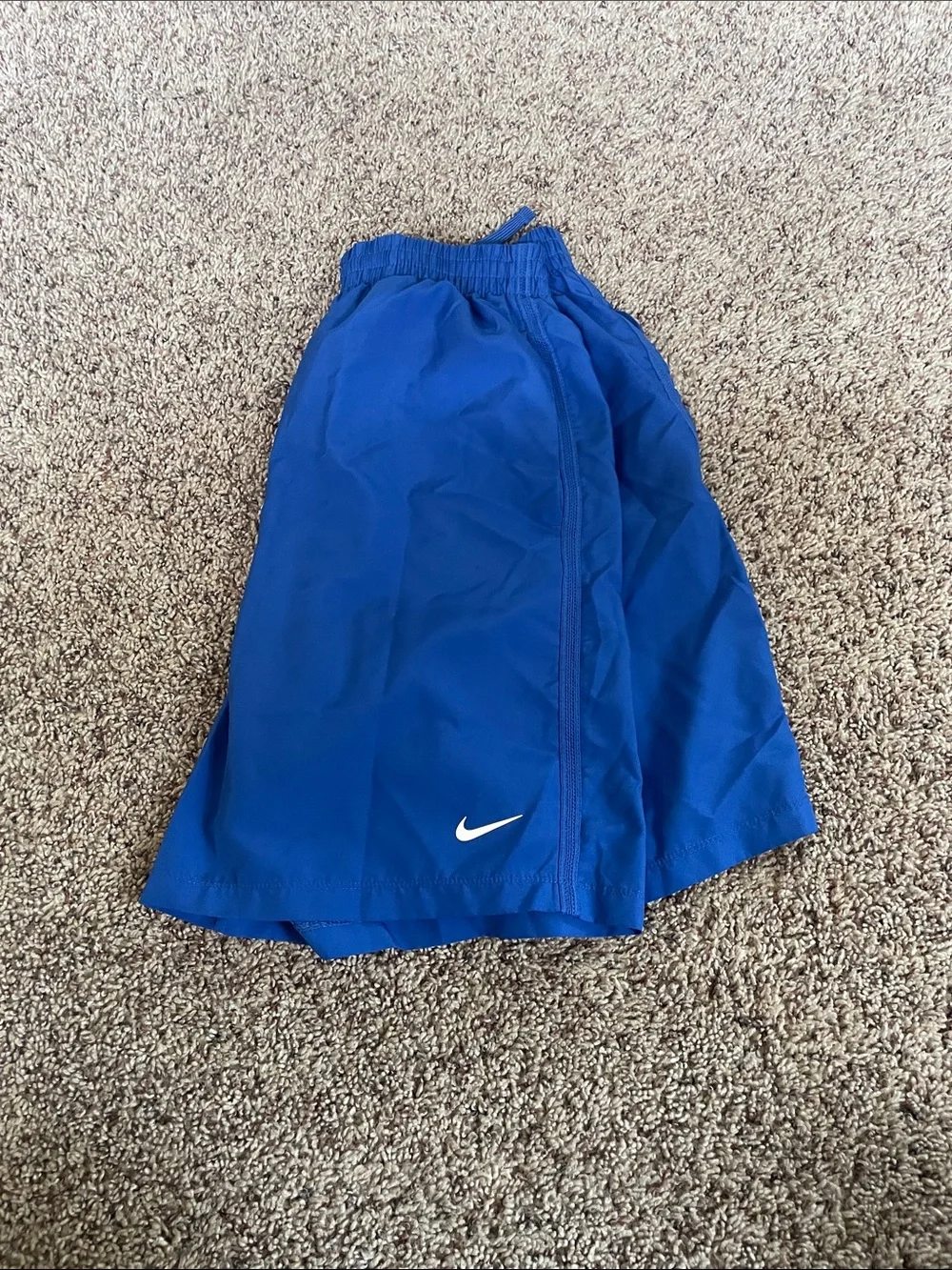 Nike Blue Youth XL. Athletic Shorts with White Swoosh